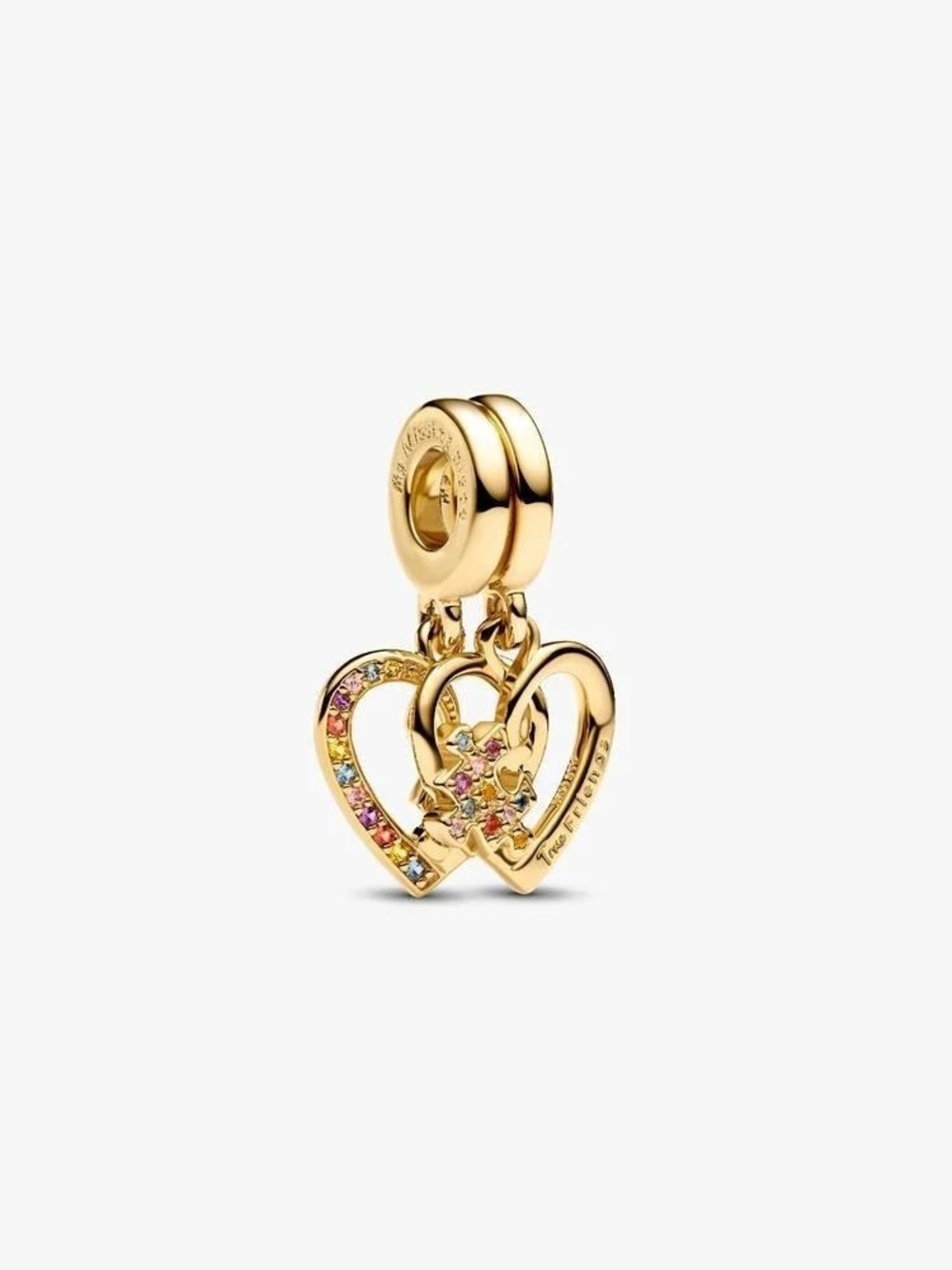 Pandora Splittable Puzzle Piece Hearts Dangle Charm
